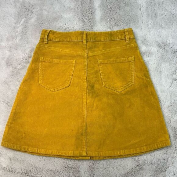 Noisy May Mini Skirt A-Line Womens Size M Corduroy Button Front Autumn Retro - Picture 10 of 10